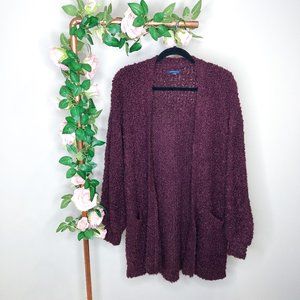 3/$30 American Eagle Maroon Boucle Cardigan